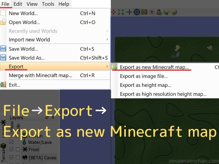 マイクラ地形編集ソフト Worldpainter解説 マップ製作 マイクラへの導入方法 ぜんくら